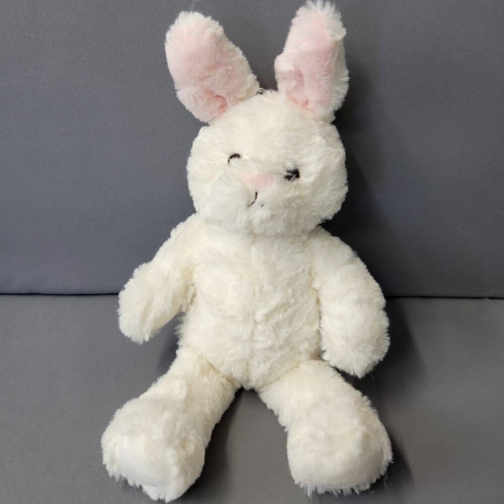 PBK Pottery Barn Kids Bunny White Floppy Plush Lovey Soft 14" Stuffed Animal Toy